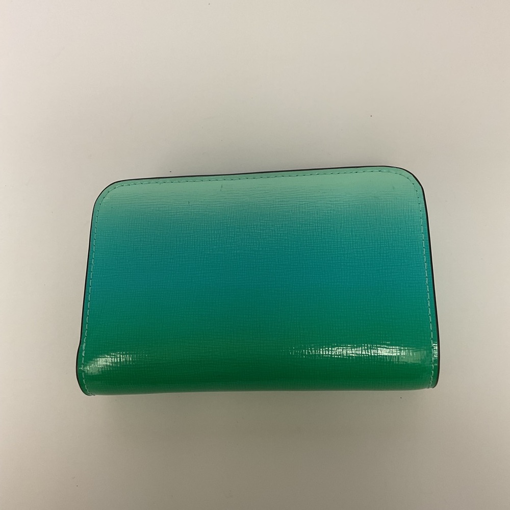 KATE SPADE PATENT LEATHER WALLET AQUA OMBRE NWOT - Picture 3 of 15